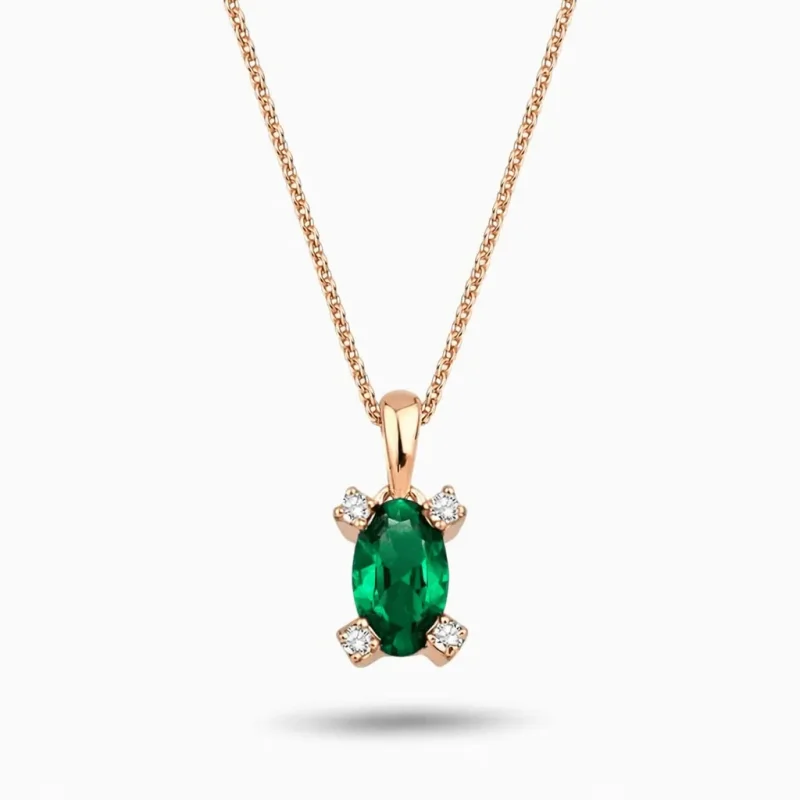 0.22 ct Zümrüt Kolye