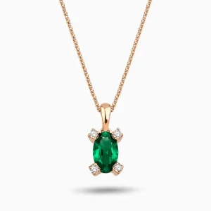 0.22 ct Zümrüt Kolye